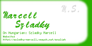 marcell szladky business card